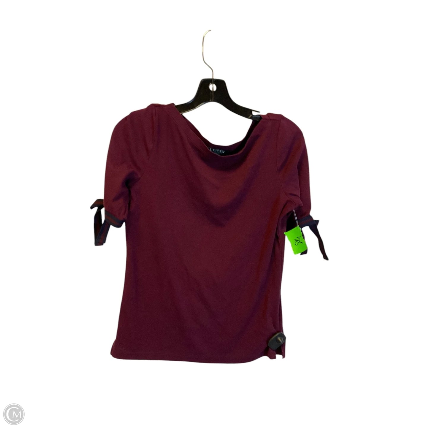 Top Short Sleeve By Lauren By Ralph Lauren In Purple, Size: L