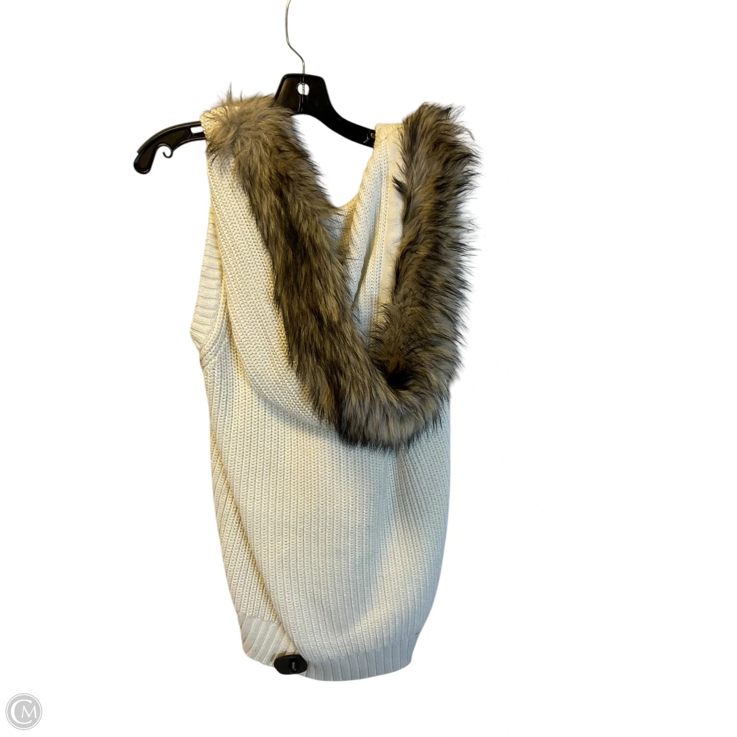 Vest Sweater By Michael By Michael Kors In Cream, Size: Xl