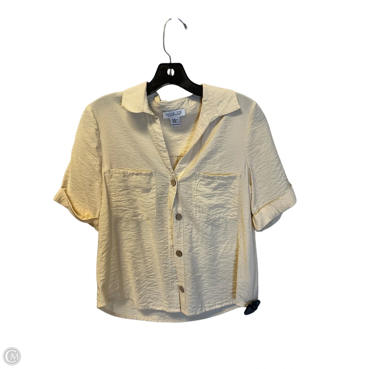 Top Short Sleeve By Rachel Zoe In Yellow, Size: Xs