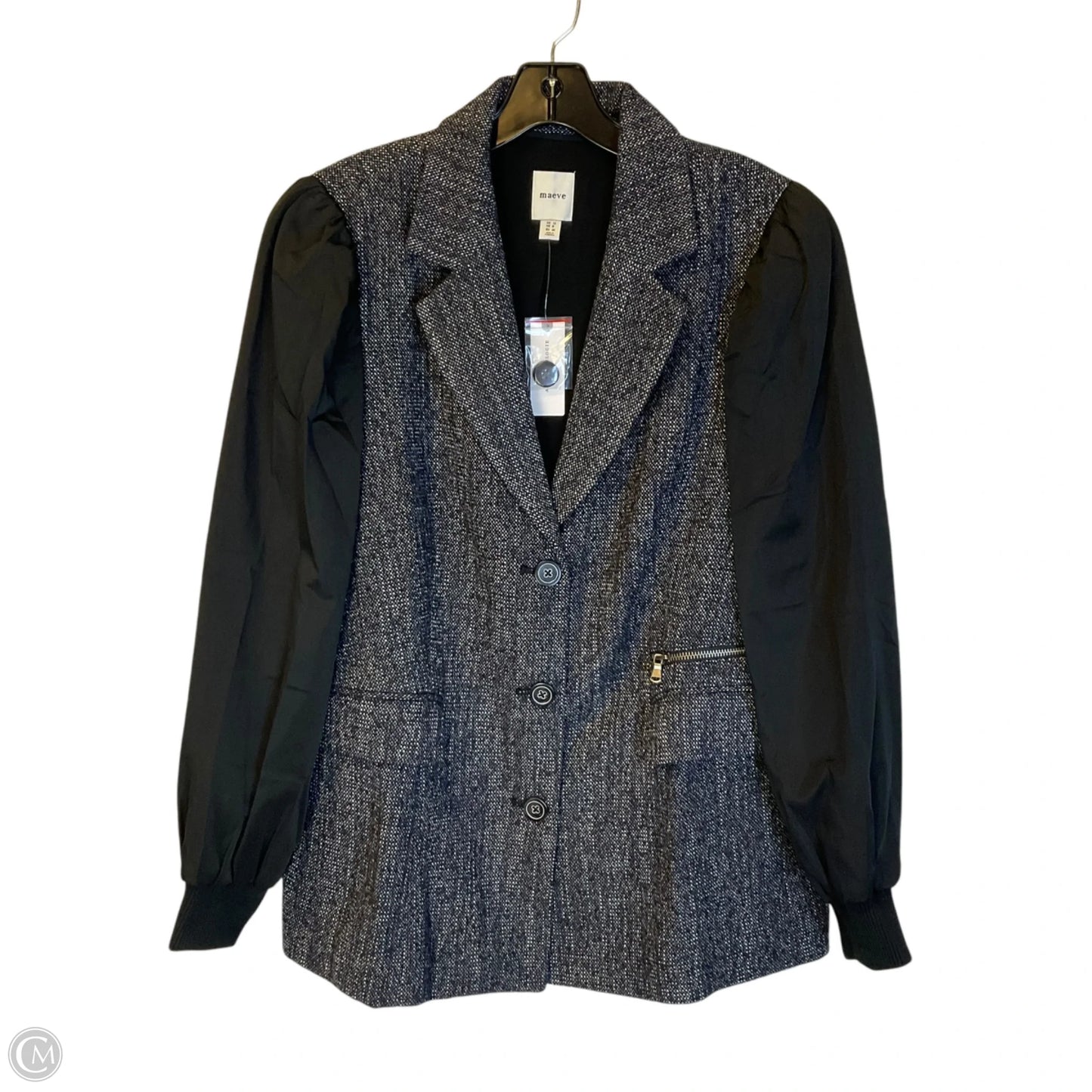 Coat Peacoat By Maeve In Navy, Size: M