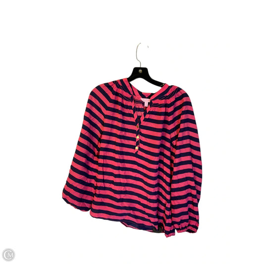 Top Long Sleeve Designer By Lilly Pulitzer In Striped Pattern, Size: S