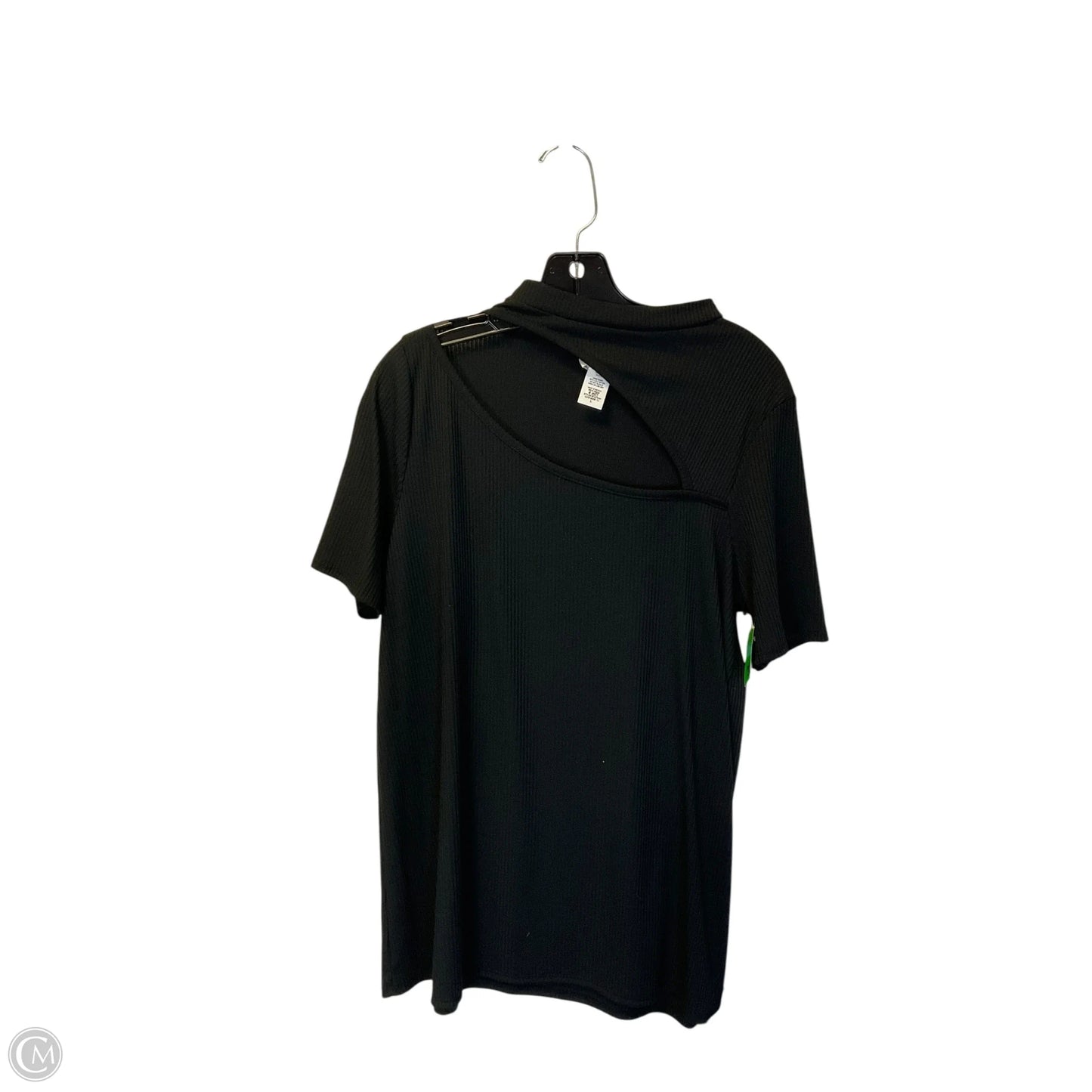 Top Short Sleeve By Bibi In Black, Size: L