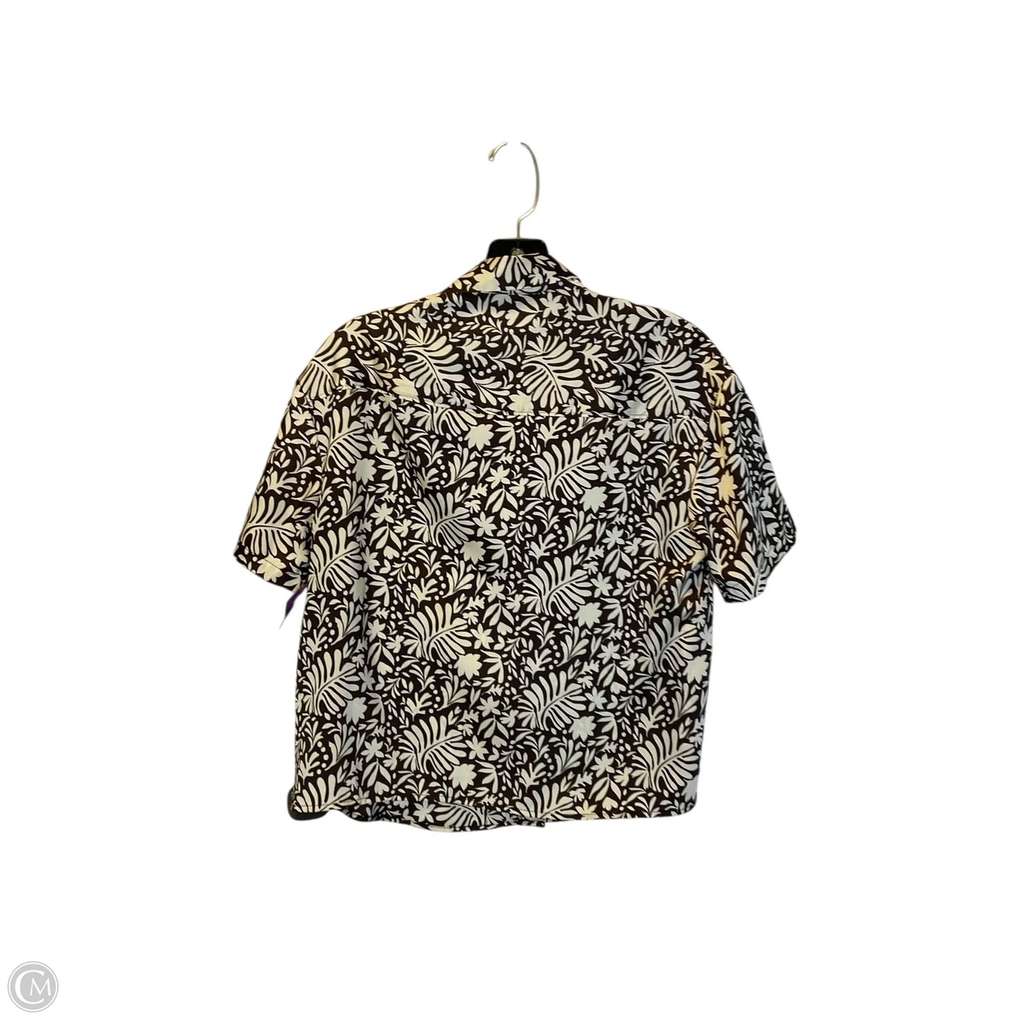 Top Short Sleeve By Express In Brown, Size: Xs