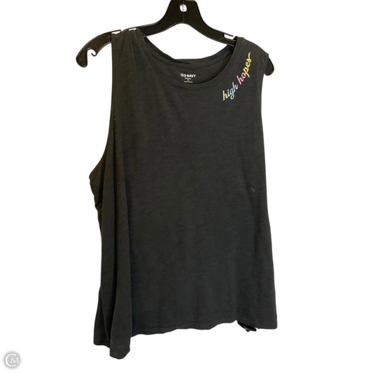 Top Sleeveless Basic By Old Navy In Grey, Size: 2x