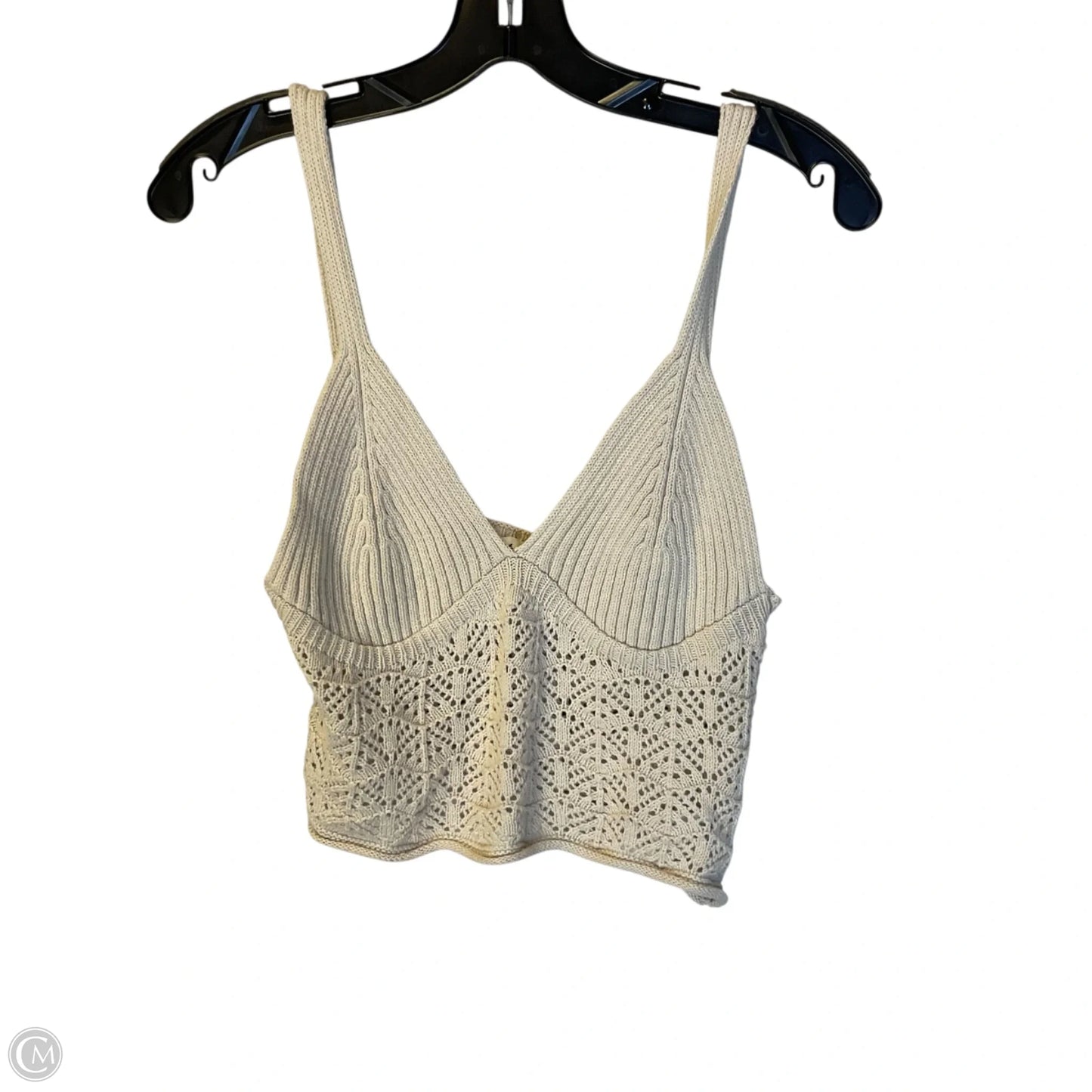 Top Sleeveless By Clothes Mentor In Cream, Size: L