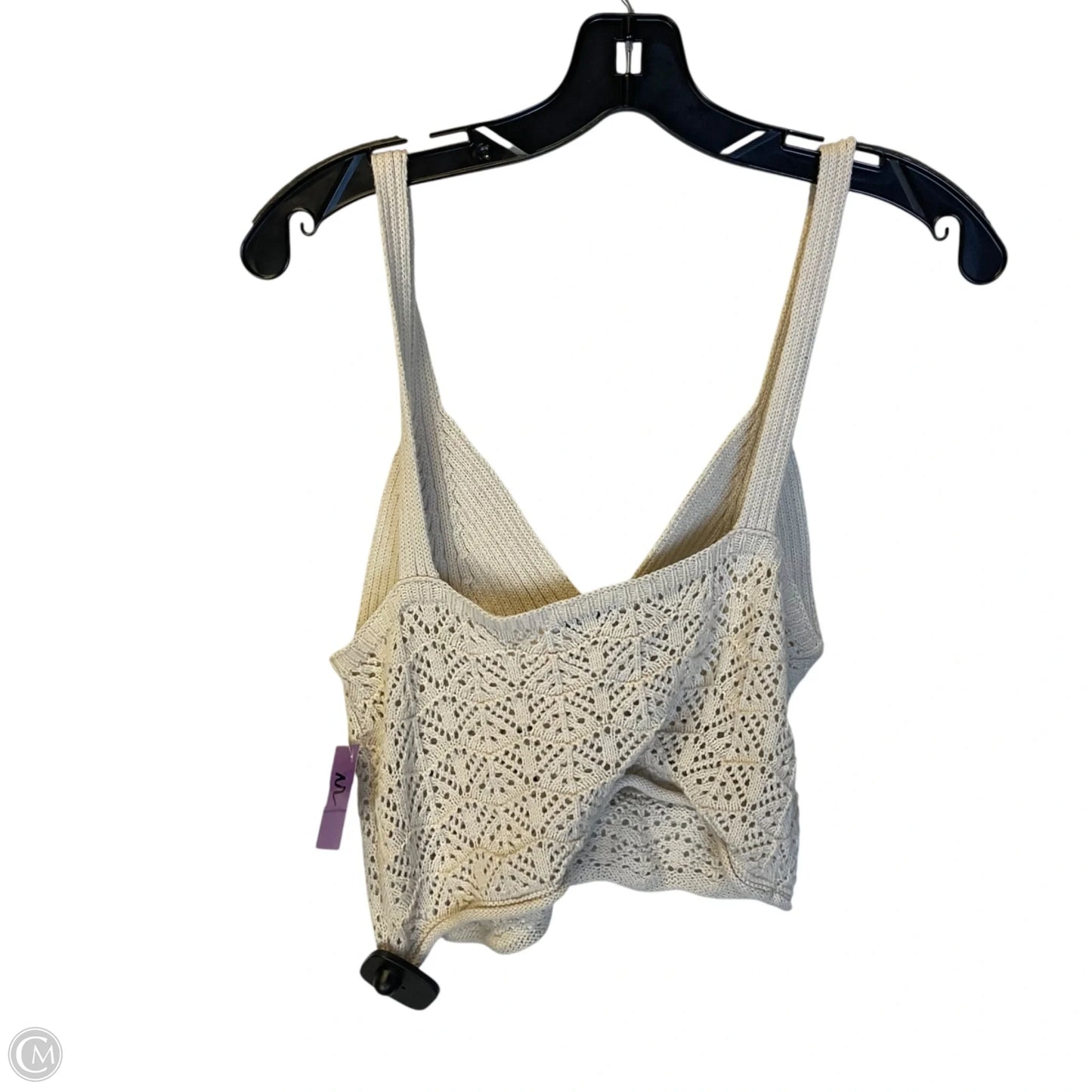Top Sleeveless By Clothes Mentor In Cream, Size: L