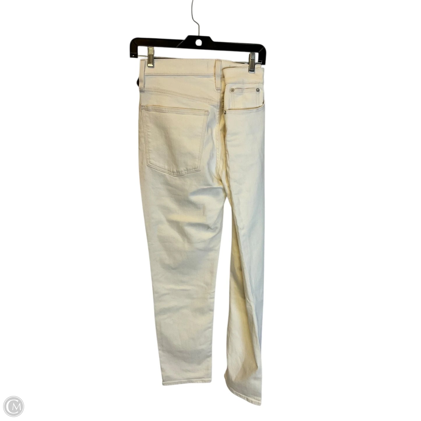 Jeans Straight By Madewell In Cream Denim, Size: 8