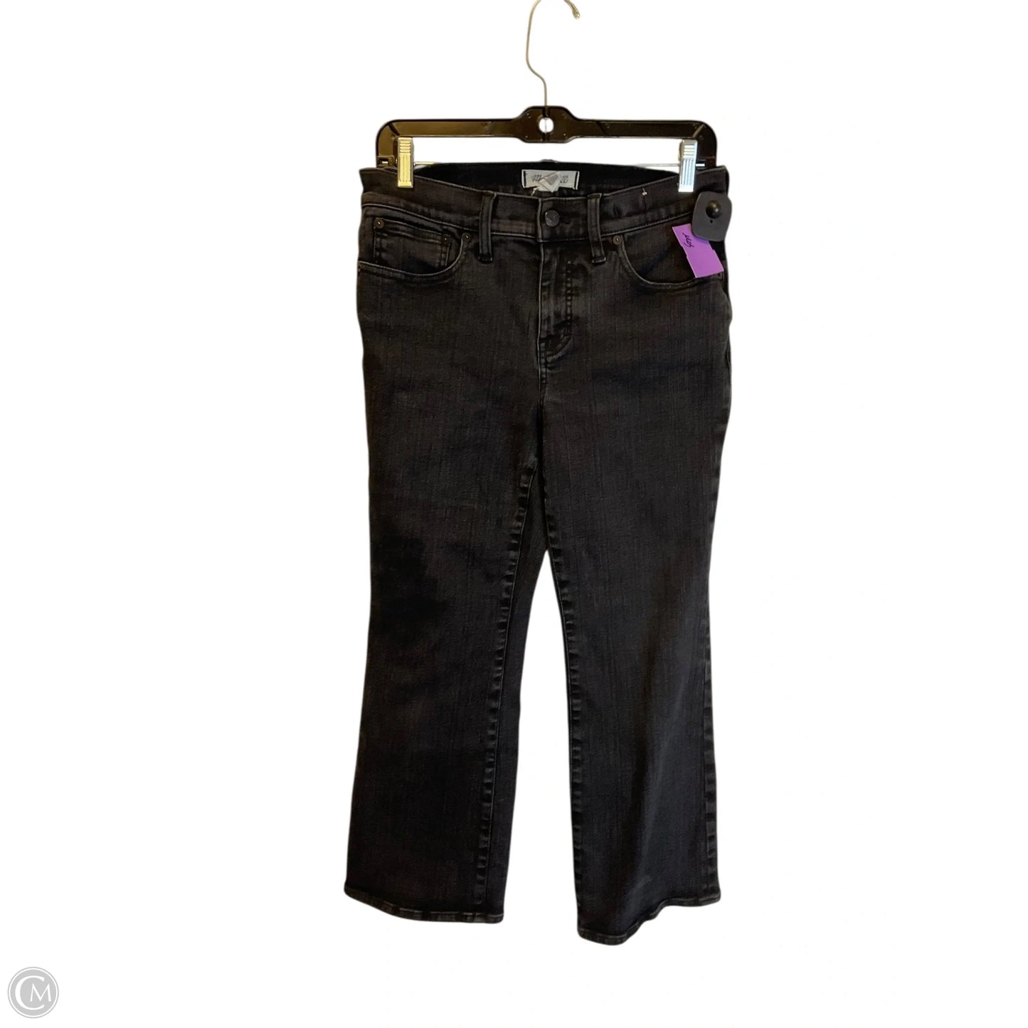 Jeans Cropped By Madewell In Black Denim, Size: 6