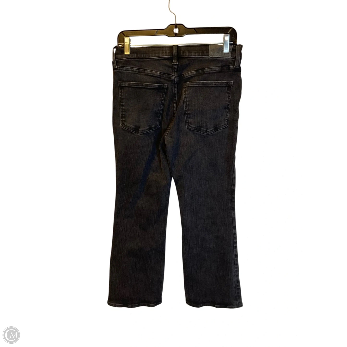 Jeans Cropped By Madewell In Black Denim, Size: 6