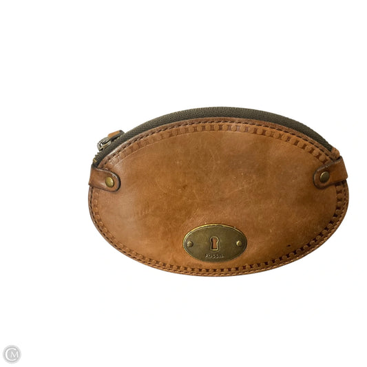 Coin Purse Leather By Fossil, Size: Small