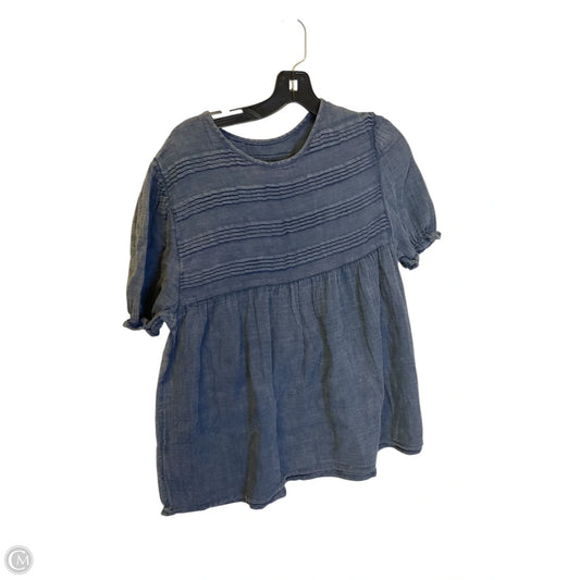 Top Short Sleeve By Simply Southern In Blue, Size: S