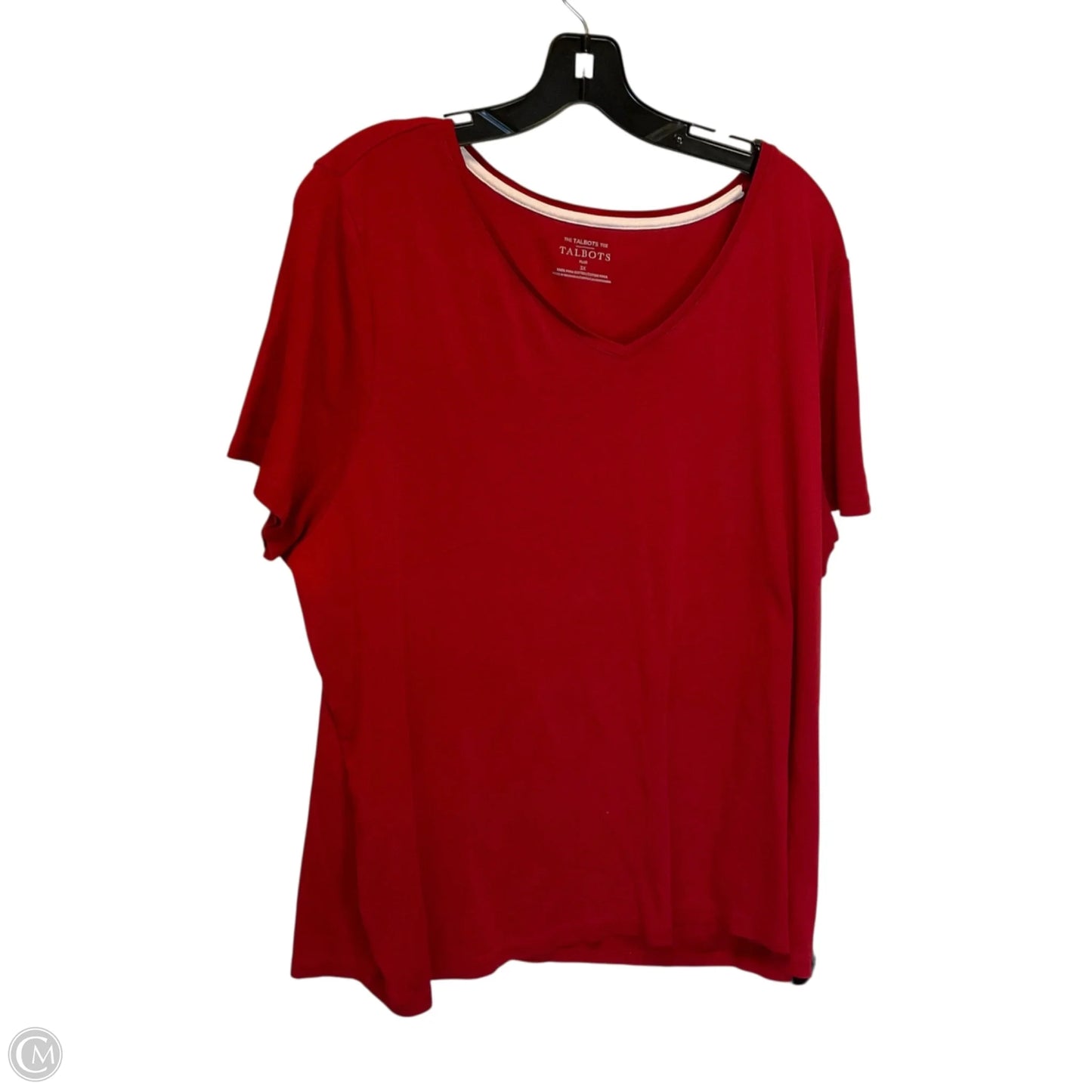 Top Short Sleeve Basic By Talbots In Red, Size: 3x