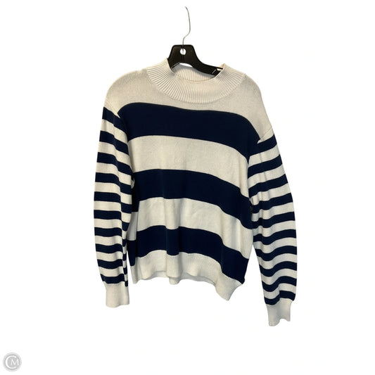 Sweater By J. Crew In Blue & White, Size: Xl