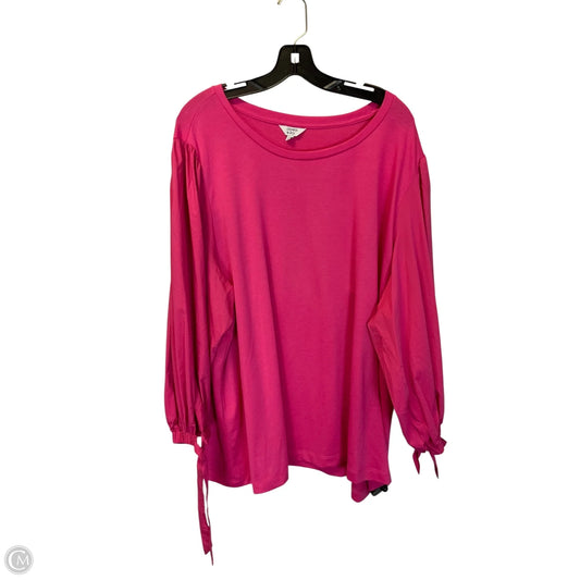 Top Long Sleeve By Crown And Ivy In Pink, Size: 4x