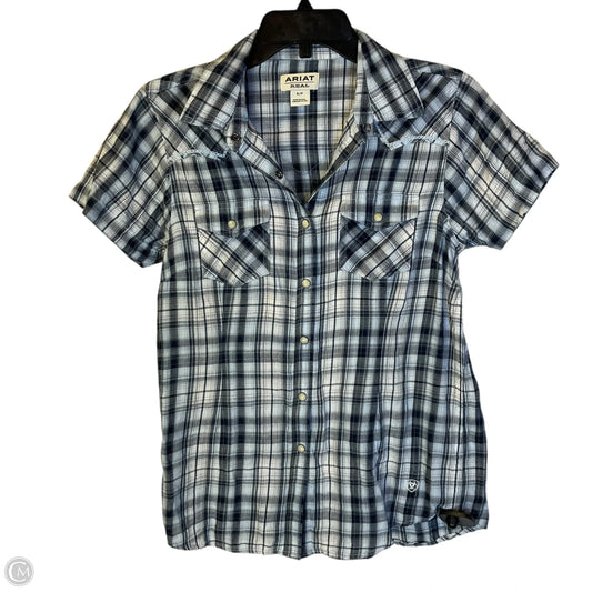 Top Short Sleeve By Ariat In Blue, Size: S