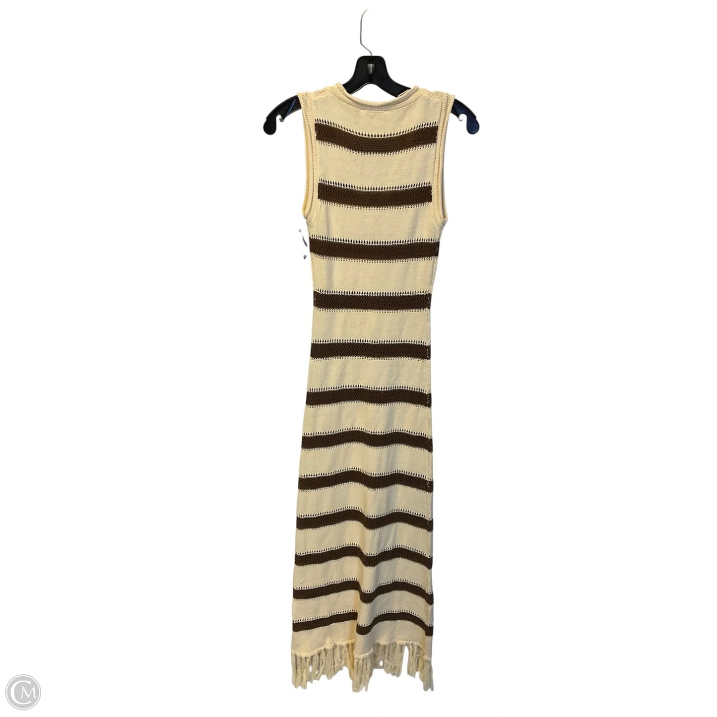 Dress Casual Maxi By Clothes Mentor In Brown & Cream, Size: S