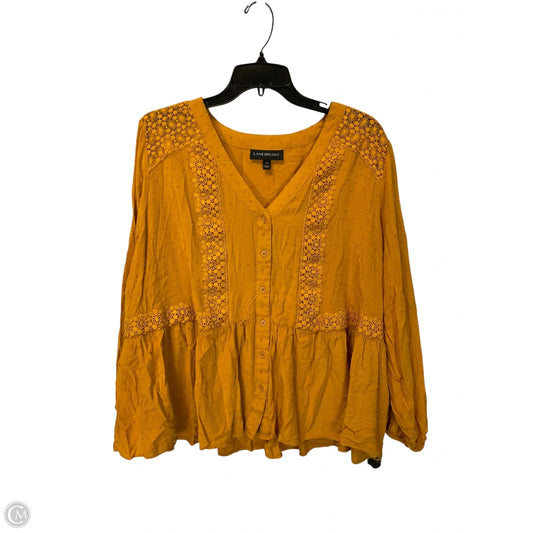 Top Long Sleeve By Lane Bryant In Yellow, Size: Xl