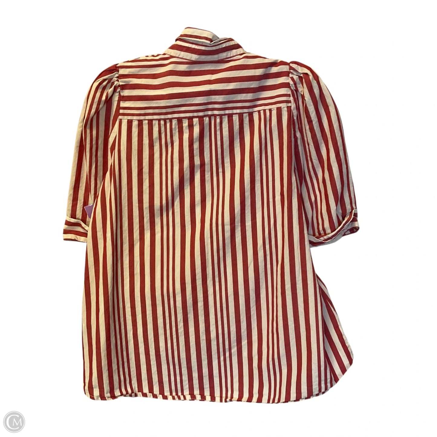 Top Short Sleeve By Who What Wear In Red & White, Size: Xs