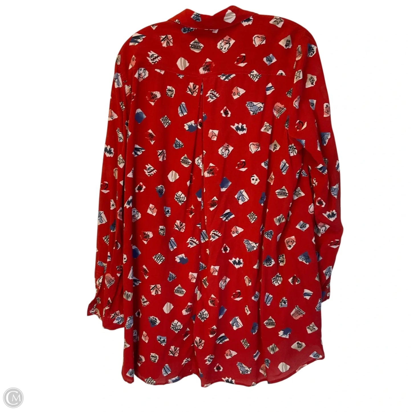 Top Long Sleeve By John Mark In Red, Size: L