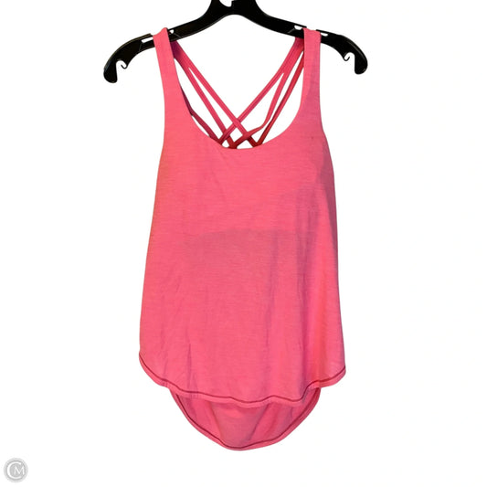 Athletic Tank Top By Lululemon In Pink, Size: 8