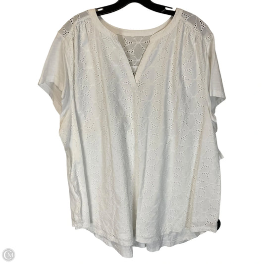 Top Short Sleeve By St Johns Bay In White, Size: 2x