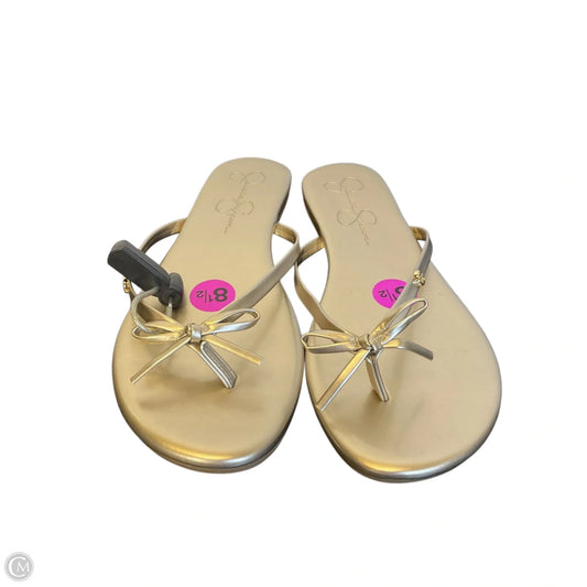 Sandals Flats By Jessica Simpson In Gold, Size: 8.5