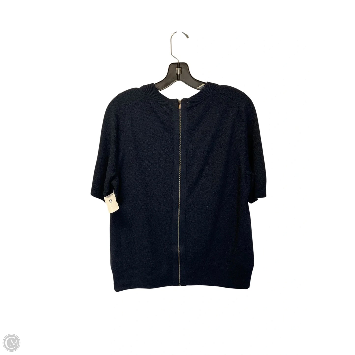Top Short Sleeve By Banana Republic In Navy, Size: L
