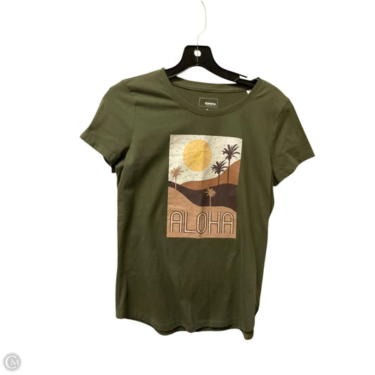 Top Short Sleeve Basic By Sonoma In Green, Size: S