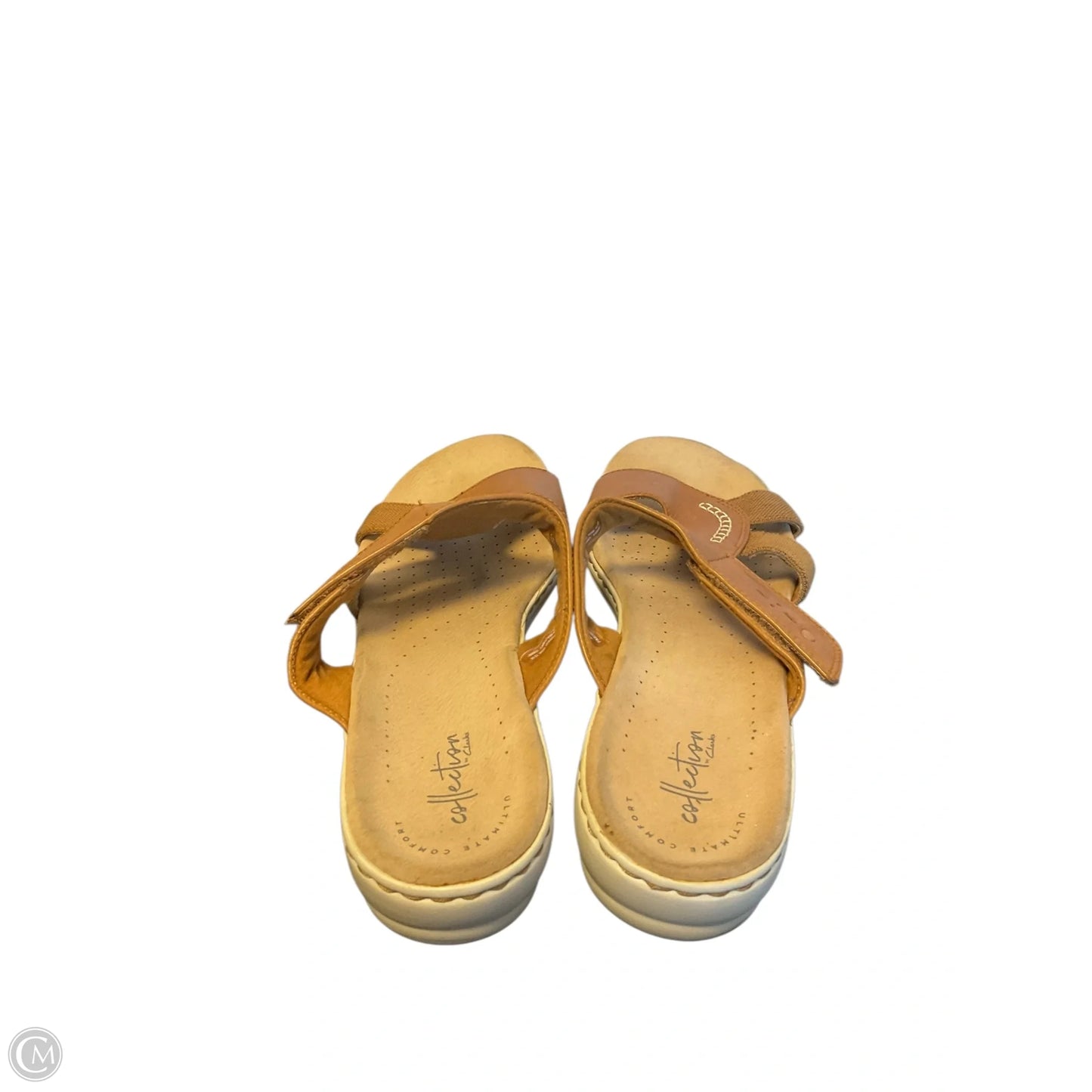 Sandals Flats By Clarks In Brown, Size: 11