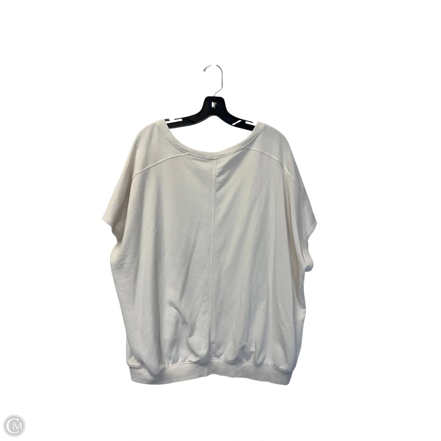 Top Short Sleeve By Livi Active In Cream, Size: 2x