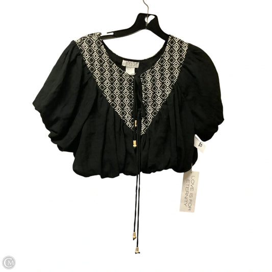 Top Short Sleeve By Life In Black, Size: M