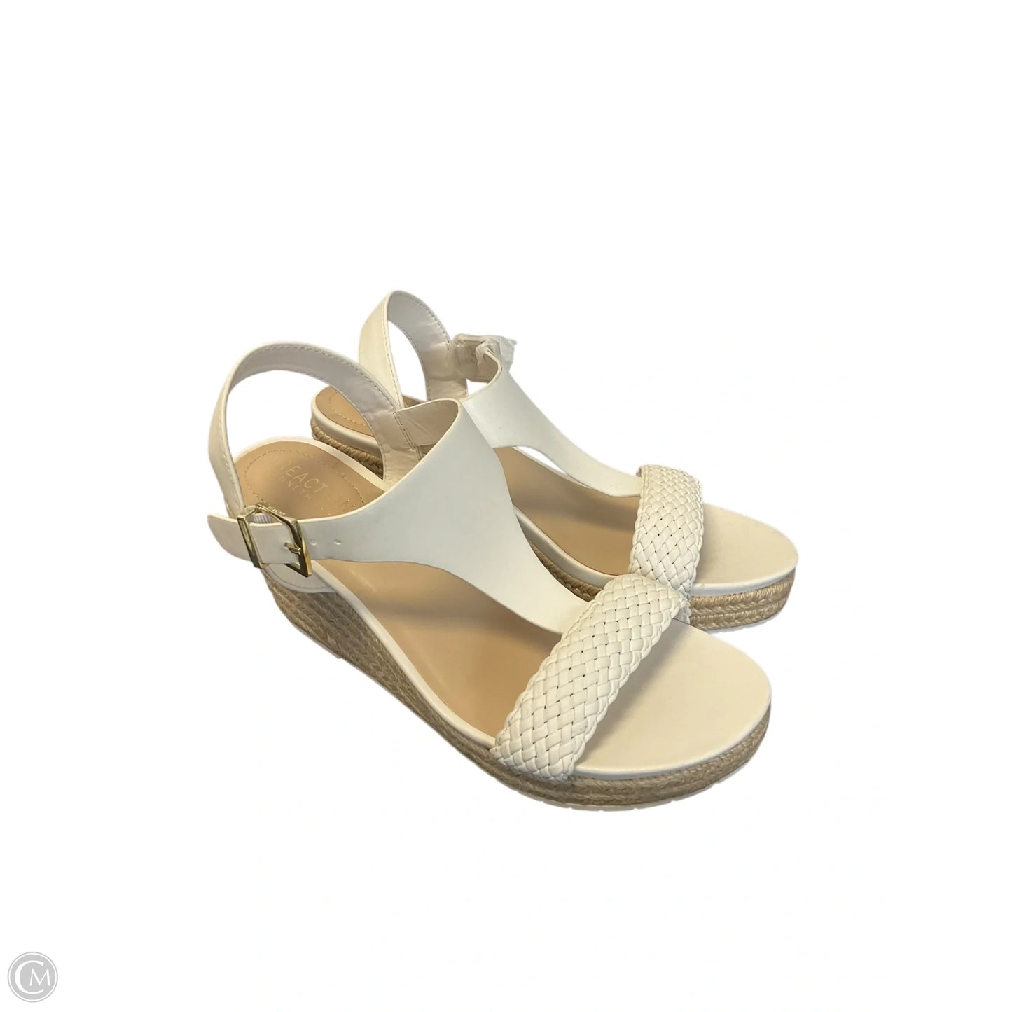 Sandals Heels Wedge By Kenneth Cole Reaction In White, Size: 8.5