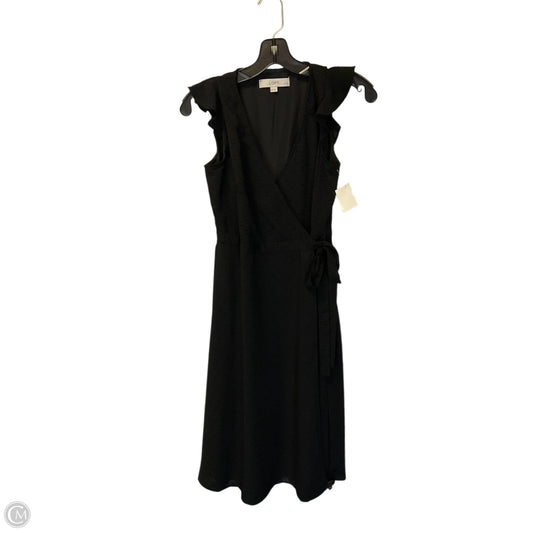 Dress Casual Midi By Loft In Black, Size: Xxs