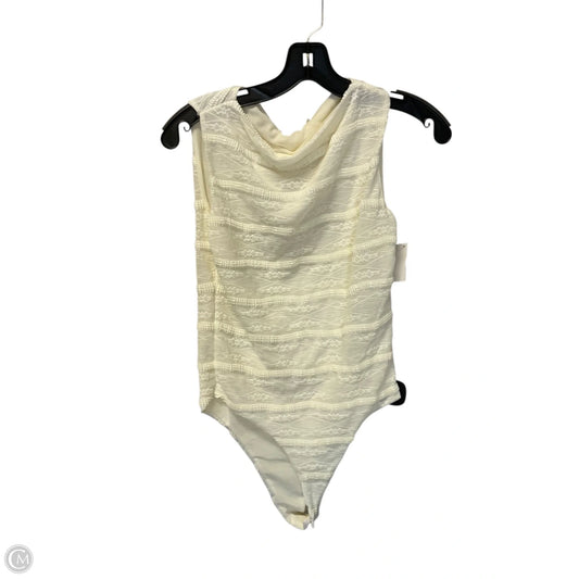 Bodysuit By Clothes Mentor In Cream, Size: L