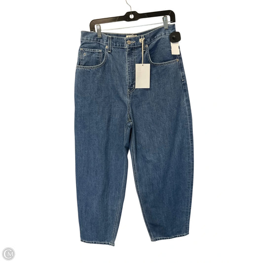 Jeans Wide Leg By Etica In Blue Denim, Size: 8