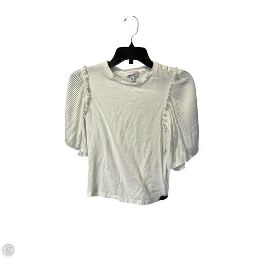 Top Short Sleeve By Current Air In White, Size: Xs