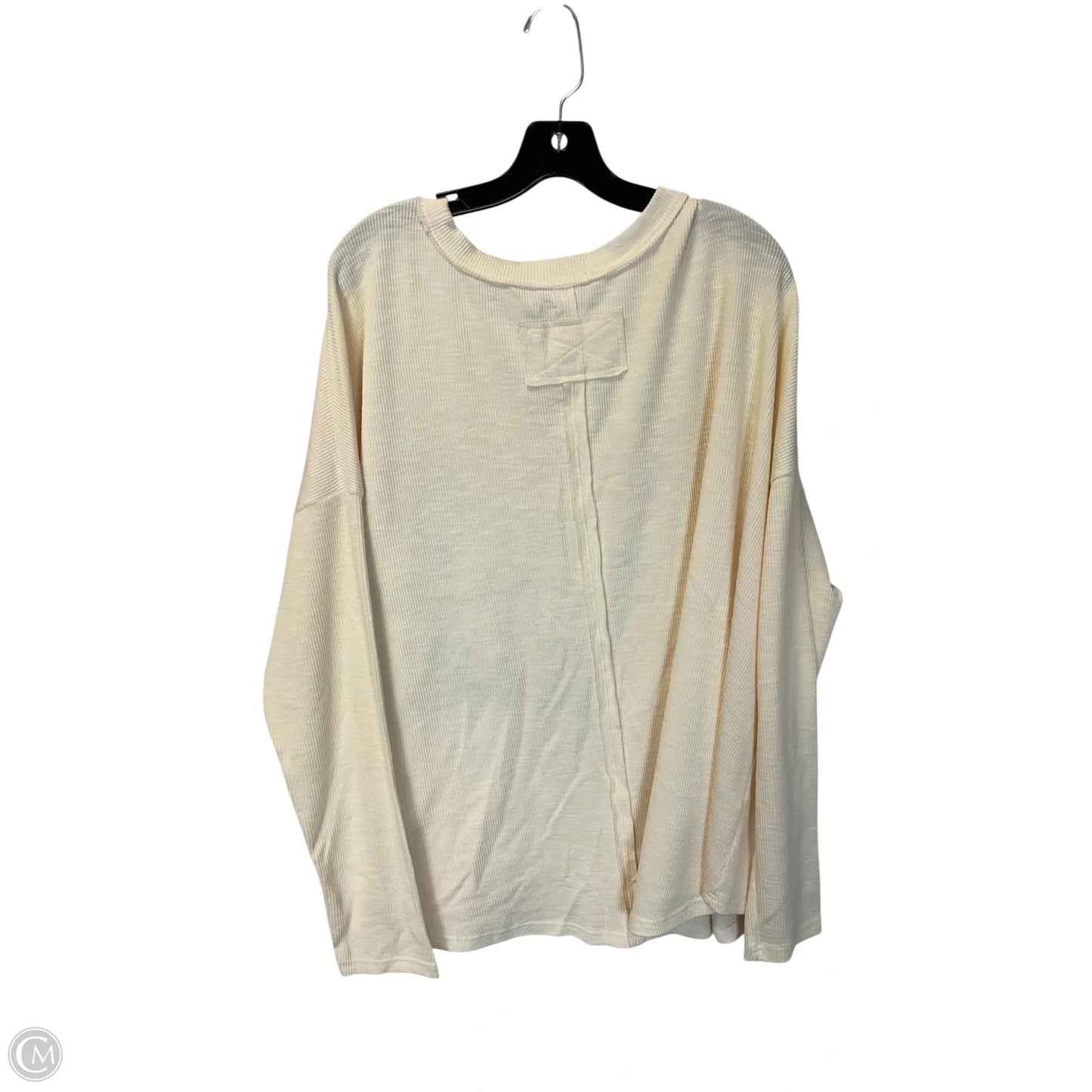 Top Long Sleeve By Easel In Cream, Size: 2x