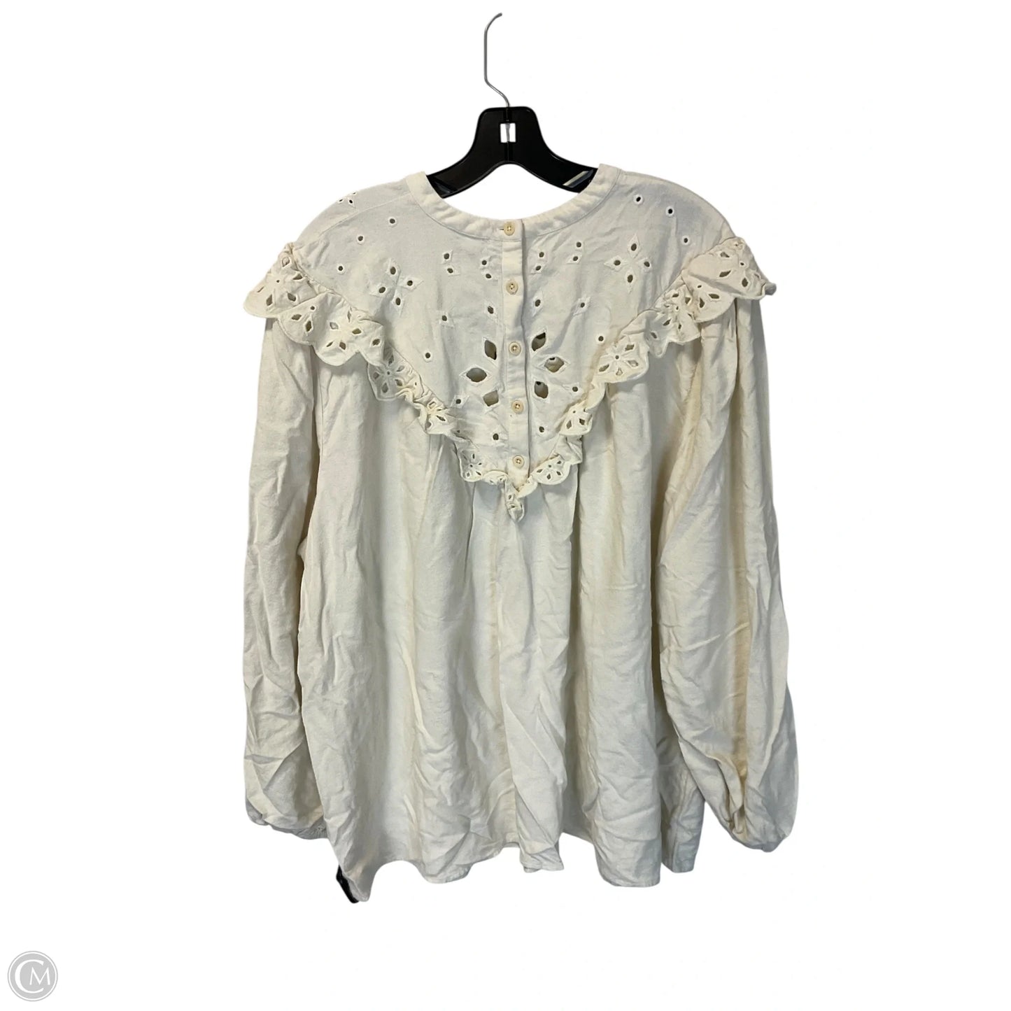 Top Long Sleeve By Madewell In Cream, Size: 3x