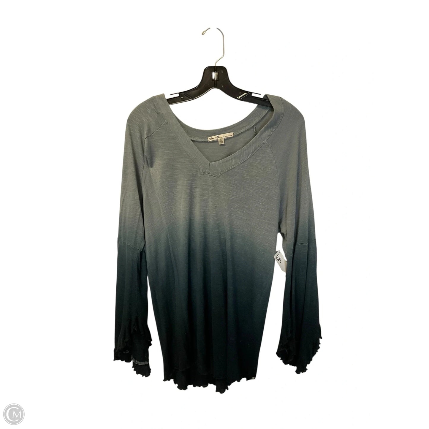 Top Long Sleeve By Seven 7 In Blue, Size: Xl