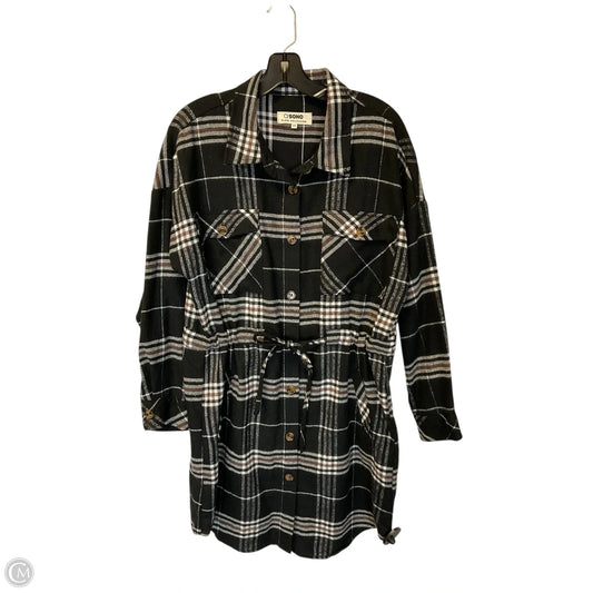 Dress Casual Midi By Ci Sono In Plaid Pattern, Size: M