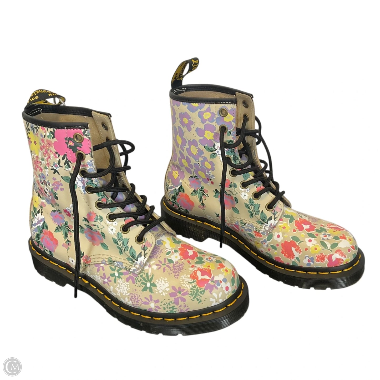 Boots Combat By Dr Martens In Floral Print, Size: 7
