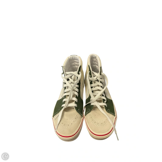 Shoes Sneakers By Vans In Green & White, Size: 7