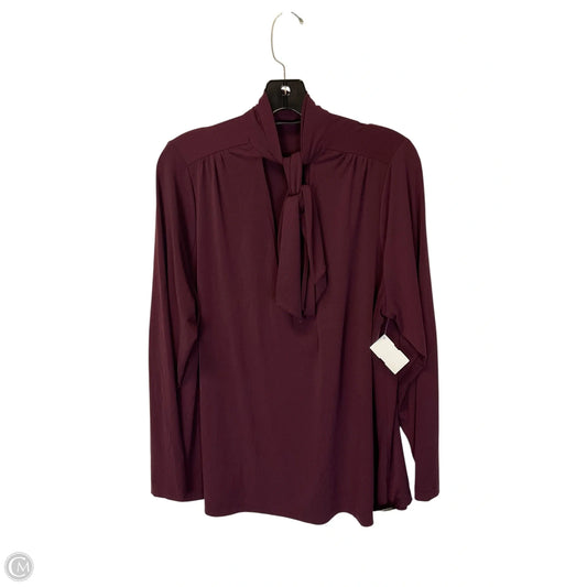 Top Long Sleeve By Lane Bryant In Maroon, Size: 1x