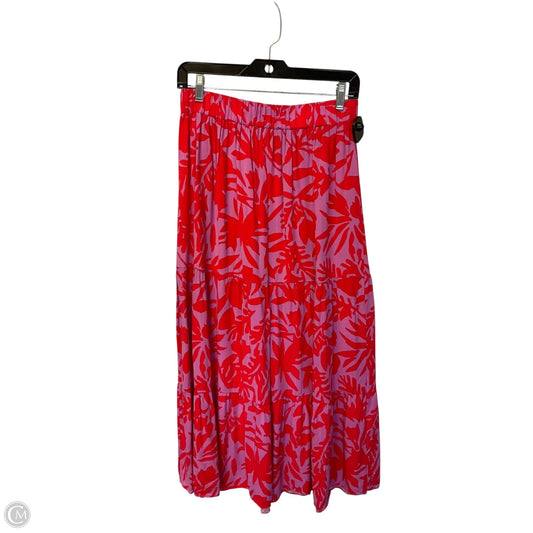 Skirt Maxi By Loft In Pink & Red, Size: M