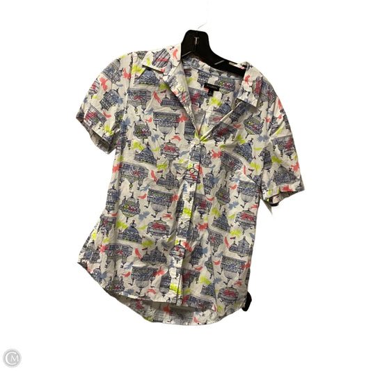 Top Short Sleeve Basic By Talbots In Blue & Pink, Size: S