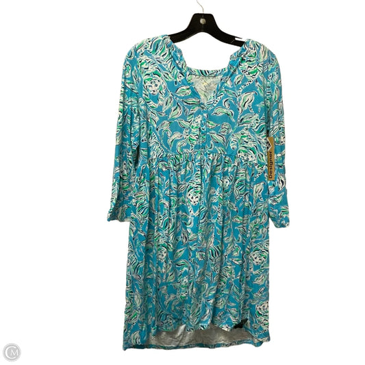 Dress Designer By Lilly Pulitzer In Blue & Green, Size: M