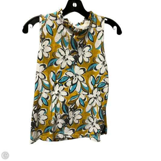 Top Sleeveless By T.la In Blue & Yellow, Size: Xs