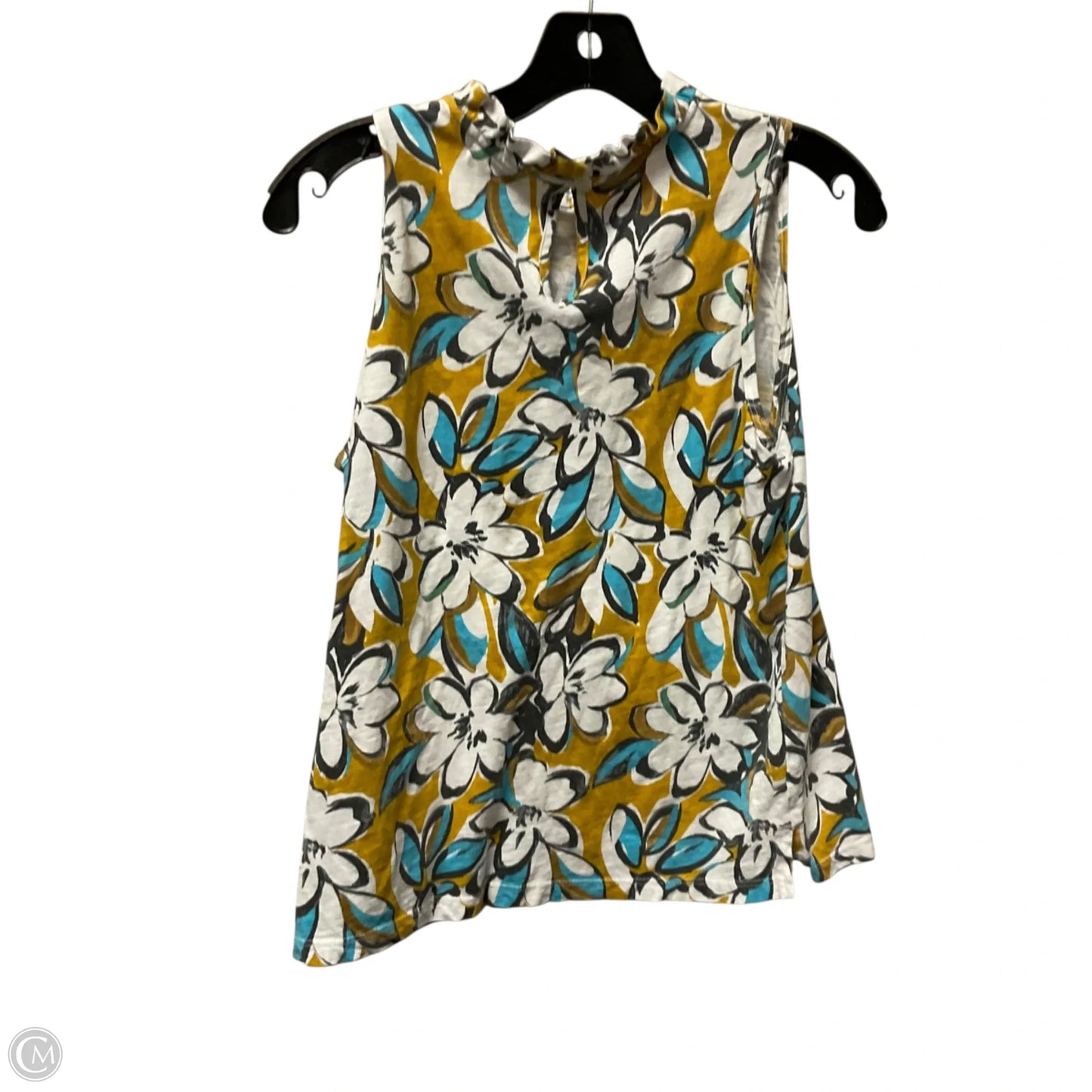 Top Sleeveless By T.la In Blue & Yellow, Size: Xs