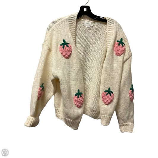 Sweater Cardigan By Clothes Mentor In Cream, Size: S