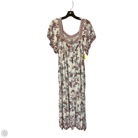 Dress Casual Maxi By Max Studio In Blue & Red, Size: L